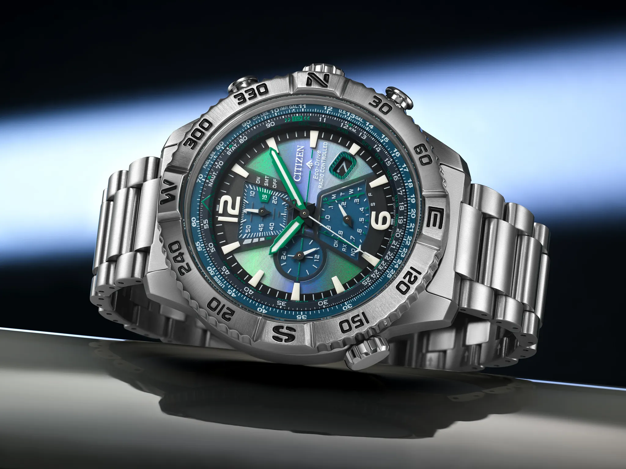 Promaster Navihawk A-T Blue Dial Stainless Steel Bracelet AT8220